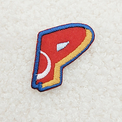 Letter P Computerized Embroidery Cloth Iron on/Sew on Patches, Costume Accessories, Appliques, Letter.P, 35x30mm