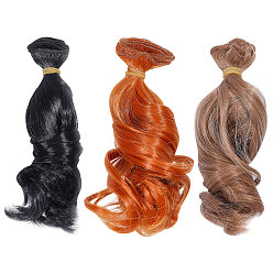 (52) Непрозрачная лаванда 3шт. 3 цвета, парик для куклы, длинные кудрявые волосы, для девочек своими руками bjd makings аксессуары, разноцветные, 1000x150~160x1 мм, 1 шт / цвет