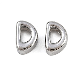 Letter D 304 прелести нержавеющей стали, буквы, Буква D, 7.5x5x3.5 мм, отверстие : 1.8 мм