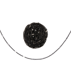Electrophoresis Black 304 Stainless Steel Figaro Chains, Soldered, Electrophoresis Black, Link: 2~5.2x1.3x2mm