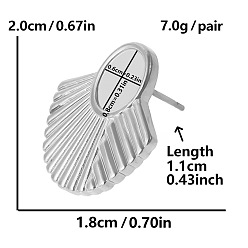 Платина 304 серьги-гвоздики из нержавеющей стали нестандартной формы во французском стиле, уникальная личность, платина, 20x18 мм