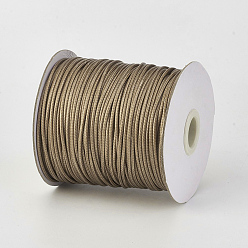 Tan Eco-Friendly Korean Waxed Polyester Cord, Tan, 2mm, about 90yards/roll(80m/roll)