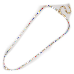 Mixed Color Bohemia Style Glass Seed Bead and Pearl Beaded Necklaces for Women, with Stainless Steel Findings, Mixed Color, 20.08~31.50 inch(51~80cm)