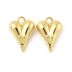 Золотой Латунные подвески, сердце, стойки покрытие, долговечный, без кадмия и без свинца, золотые, 28x20x9 мм, отверстие : 3.5x5 мм