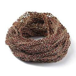 (123L) Белый крем непрозрачный блеск Ажурная гофрированная кружевная лента, форма волны, для аксессуаров одежды, украшение дома, огнеупорный кирпич, 3/8 дюйм (9~10 мм)