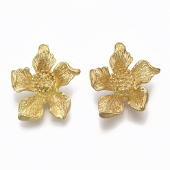 Без Покрытия Латунные подвески, без никеля , цветок, сырой (без покрытия), 20x17x6 мм, отверстие : 2 мм