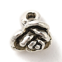 Античное Серебро Сплавочные подвески тибетского стиля, без кадмия и без свинца, , античное серебро, 9x7x7 мм, отверстие : 1 мм