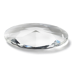 Прозрачный Прозрачные стеклянные подвески, граненые, овальные амулеты, для люстры хрустальные подвесные подвески, прозрачные, 89x41.5x22.5 мм, отверстие : 1.8 мм