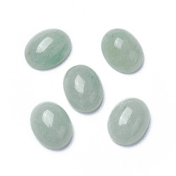 Зеленый Авантюрин Естественный зеленый авантюрин кабошонов, овальные, 9x7x3.5~4 мм
