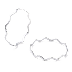 Нержавеющая Сталь Цвет Не тускнеет 304 волнистые кольца из нержавеющей стали, цвет нержавеющей стали, размер США 7 1/4 (17.5 мм)