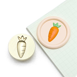 Carrot Круглые латунные головки штампа, золотые, морковь, 25 мм