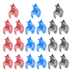 (52) Непрозрачная лаванда 30 шт. 3 стили, окрашенные распылением 430 большие подвески из нержавеющей стали, гравированные металлические украшения, очарование рыбы, разноцветные, 49~50x30~32x0.3 мм, отверстие : 1.4~1.5 мм, 10 шт / стиль