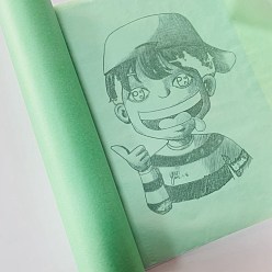 Аквамарин Натуральная калька полупрозрачная пергаментная бумага, аквамарин, 600 мм, около 25 м / рулон