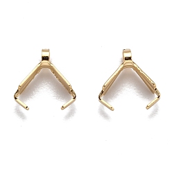 Золотой 304 нержавеющей стали ледоруб прижимные поручительств, золотые, 8x7.5x3 мм, отверстие : 1.6 мм, штифты : 1 мм