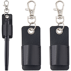 Черный Кожаные подвесные украшения, зажим для ручки, чёрные, 105 мм