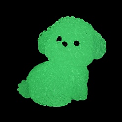 Белый Украшения из светящейся смолы для собак, светится в темноте, украшения для рабочего стола в автомобиле или домашнем офисе, белые, 20x28x24 мм