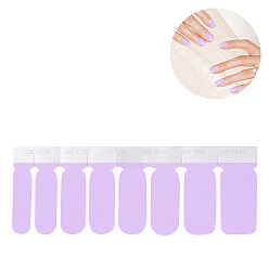 Medium Orchid Solid Color Full Cover Best Nail Stickers, Self-adhesive, for Women Girls Manicure Nail Art Decoration, Medium Orchid, 10.9x3.9cm