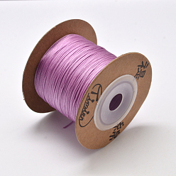 Medium Orchid Eco-Friendly Dyed Nylon Threads, String Threads Cords, Medium Orchid, 0.4mm, about 164.04 yards(150m)/roll