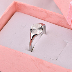 Нержавеющая Сталь Цвет Плоские круглые 304 кольца из нержавеющей стали, цвет нержавеющей стали, размер США 7 (17.3 мм)