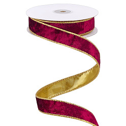 Средний Фиолетово-красный Полиэфирная лента, односторонний велет, средне фиолетовый красный, 1 дюйм (25 мм), около 10.00 ярдов (9.14 м) / рулон