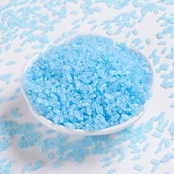 (QTL148FR) Matte Transparent Aqua AB MIYUKI Quarter TILA Beads, Japanese Seed Beads, 2-Hole, (QTL148FR) Matte Transparent Aqua AB, 5x1.2x1.9mm, Hole: 0.8mm, about 24000pcs/500g