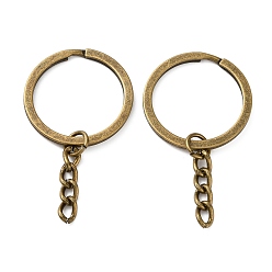 Античная Бронза Железа отделились брелоки, с цепями, античная бронза, 50 мм