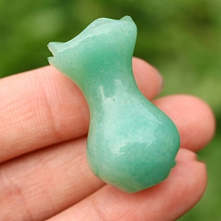 Green Aventurine Natural Green Aventurine Vase Figurines Statues for Home Office Desktop Decoration, 40mm