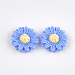 Васильковый Кабошоны из смолы, подсолнечник, васильковый, 15x5 мм