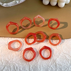 Красный Cmолы кольца, jwewly для унисекс, nuggest, красные, внутренний диаметр: 18 мм, 10 шт / комплект