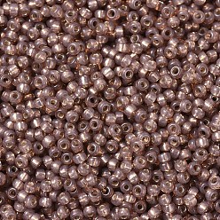 (RR641) Dyed Rose Bronze Silverlined Alabaster MIYUKI Round Rocailles Beads, Japanese Seed Beads, (RR641) Dyed Rose Bronze Silverlined Alabaster, 11/0, 2x1.3mm, Hole: 0.8mm, about 1100pcs/bottle, 10g/bottle