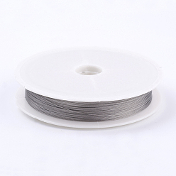 Raw Tiger Tail Wire, Nylon-coated Stainless Steel, Original Color(Raw), White, Raw, 0.3mm in diameter, about 164.04 Feet(50m)/roll
