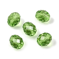 Lima K 9 cuentas de vidrio, imitación de vidrio cuentas de cristal austriaco, oval, facetados, cal, 8x6 mm, agujero: 1.2~1.4 mm