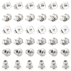 Stainless Steel Color 304 Stainless Steel Ear Nuts, Earring Backs, Stainless Steel Color, 240pcs/box