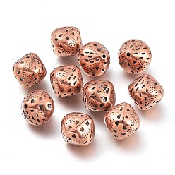 Red Copper CCB Plastic Beads, Bicone, Red Copper, 17x17mm, Hole: 1mm