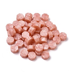 Лосось Частицы сургуча, для ретро печать печать, восьмиугольник, salmon, 8.5x4.5 мм, около 1500 шт / 500 г