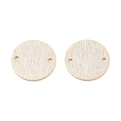 Настоящее золото 24K Соединители латунные звенья, долговечный, плоско-круглые, реальный 24 k позолоченный, 15x0.7 мм, отверстие : 1.2 мм