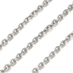 Нержавеющая Сталь Цвет 316 хирургические кабельные цепи из нержавеющей стали, несварные, с катушкой, цвет нержавеющей стали, 3.7x3x0.8 мм