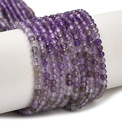 Аметист Природный аметист нитей бисера, граненые, круглые, 2 мм, отверстие : 0.5 мм, около 196 шт / нитка, 15.55'' (39.5 см)