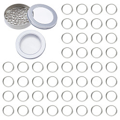 Платина 100шт. латунный маркер для фиксации стежков, кольцо, платина, 18 датчик, 10x1 мм, внутренний диаметр: 8 мм, отверстие : 8 мм