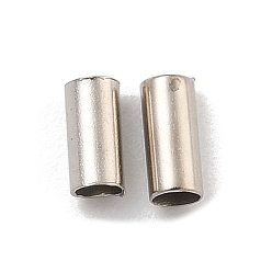 Платина Бисера латунной трубки, без кадмия и без свинца, платина, 4x2 мм, отверстие : 1.5 мм