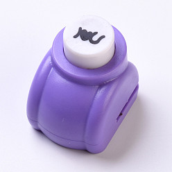 Случайный Цвет Пластиковые наборы для пунша для скрапбукинга и бумажных промыслов, бумажные формочек, я тебя люблю, случайный один цвет или случайный смешанный цвет, 33x26x32 мм