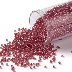 (109B) Siam Ruby Transparent Luster Круглые бусины toho, японский бисер, (109 b) прозрачный блеск сиамского рубина, 15/0, 1.5 мм, отверстие : 0.7 мм, Около 3000 шт / 10 г