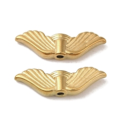 Золотой Ионное покрытие (ip) 304 шарики из нержавеющей стали, крылья, золотые, 6x21.5x3 мм, отверстие : 1.5 мм