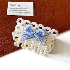 Rectangle Заколки для волос с когтями из ацетата целлюлозы (смола), прямоугольные, 78x48x41 мм