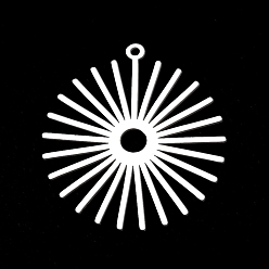 Нержавеющая Сталь Цвет Устойчивые к потускнению 304 подвески из нержавеющей стали, лазерная резка, солнце, цвет нержавеющей стали, 32.5x30x1 мм, отверстие : 1.5 мм