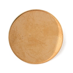 Золотой Оправы для брошей-кабошонов, 304 нержавеющая сталь плоская круглая, ювелирные аксессуары своими руками, золотые, 20x5.5 мм