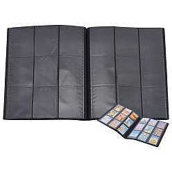 Черный Фотоальбом из полипропиленового пластика, альбом для хранения коллекции игровых карт, прямоугольные, чёрные, 310x247x22 мм