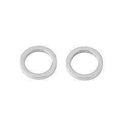 Stainless Steel Color Non-Tarnish 304 Stainless Steel Linking Ring, Stainless Steel Color, 8x1mm, Inner Diameter: 5.5mm