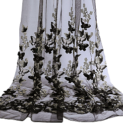 Noir Tissu, accessoires du vêtement, motif de fleur, noir, 914x1640x2mm