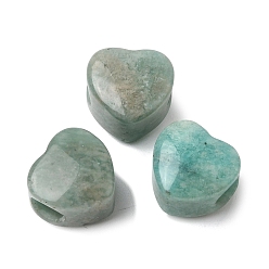 Амазонит Натуральные европейские бусины из амазонита, сердце крупные бусины отверстие, 13x14.5~15x10.5~11 мм, отверстие : 5.5~5.6 мм